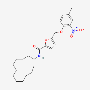 N-cyclododecyl-5-[(4-methyl-2-nitrophenoxy)methyl]-2-furamide