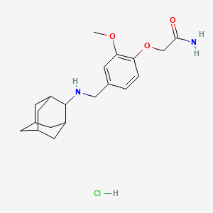 molecular formula C20H29ClN2O3 B4655572 2-{4-[(2-adamantylamino)methyl]-2-methoxyphenoxy}acetamide hydrochloride 