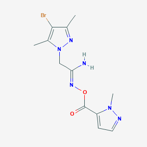 2-(4-bromo-3,5-dimethyl-1H-pyrazol-1-yl)-N'-{[(1-methyl-1H-pyrazol-5-yl)carbonyl]oxy}ethanimidamide