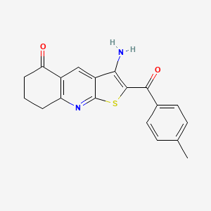 molecular formula C19H16N2O2S B4655578 3-amino-2-(4-methylbenzoyl)-7,8-dihydrothieno[2,3-b]quinolin-5(6H)-one 
