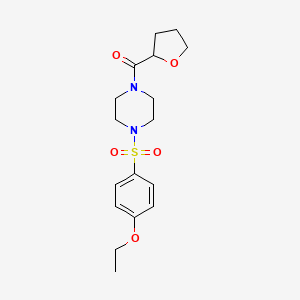 molecular formula C17H24N2O5S B4655592 1-[(4-ethoxyphenyl)sulfonyl]-4-(tetrahydro-2-furanylcarbonyl)piperazine 