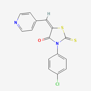 3-(4-chlorophenyl)-5-(4-pyridinylmethylene)-2-thioxo-1,3-thiazolidin-4-one