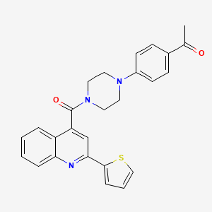 molecular formula C26H23N3O2S B4655644 1-[4-(4-{[2-(2-thienyl)-4-quinolinyl]carbonyl}-1-piperazinyl)phenyl]ethanone 