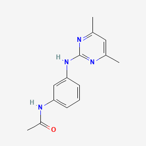 molecular formula C14H16N4O B4655654 N-{3-[(4,6-dimethylpyrimidin-2-yl)amino]phenyl}acetamide 