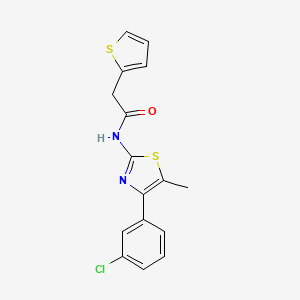 molecular formula C16H13ClN2OS2 B4655659 N-[4-(3-chlorophenyl)-5-methyl-1,3-thiazol-2-yl]-2-(2-thienyl)acetamide 