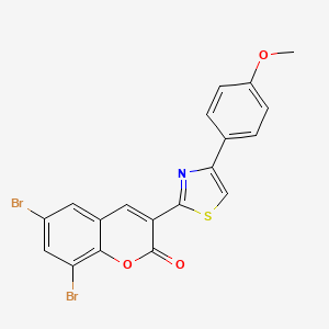 molecular formula C19H11Br2NO3S B4655690 6,8-dibromo-3-[4-(4-methoxyphenyl)-1,3-thiazol-2-yl]-2H-chromen-2-one 