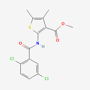 molecular formula C15H13Cl2NO3S B4655722 methyl 2-[(2,5-dichlorobenzoyl)amino]-4,5-dimethyl-3-thiophenecarboxylate 