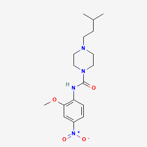 molecular formula C17H26N4O4 B4655735 N-(2-methoxy-4-nitrophenyl)-4-(3-methylbutyl)-1-piperazinecarboxamide 