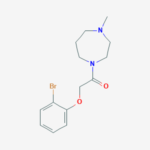 molecular formula C14H19BrN2O2 B4655737 1-[(2-bromophenoxy)acetyl]-4-methyl-1,4-diazepane 