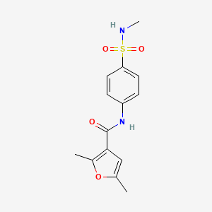 molecular formula C14H16N2O4S B4655741 2,5-dimethyl-N-{4-[(methylamino)sulfonyl]phenyl}-3-furamide 