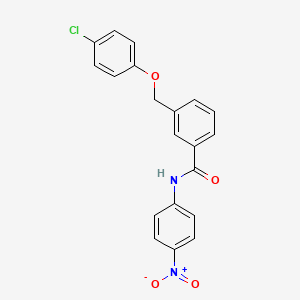 molecular formula C20H15ClN2O4 B4655744 3-[(4-chlorophenoxy)methyl]-N-(4-nitrophenyl)benzamide 
