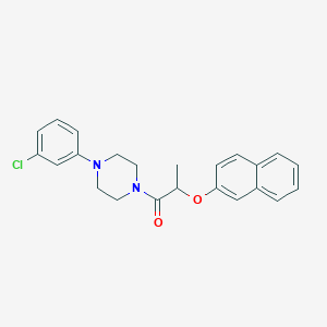 molecular formula C23H23ClN2O2 B4655761 1-(3-chlorophenyl)-4-[2-(2-naphthyloxy)propanoyl]piperazine 