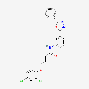 molecular formula C24H19Cl2N3O3 B4655763 4-(2,4-dichlorophenoxy)-N-[3-(5-phenyl-1,3,4-oxadiazol-2-yl)phenyl]butanamide 