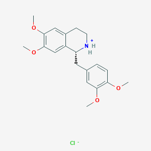 molecular formula C₂₀H₂₆ClNO₄ B046558 (R)-1,2,3,4-四氢-6,7-二甲氧基-1-veratrylisoquinoline 盐酸盐 CAS No. 54417-53-7