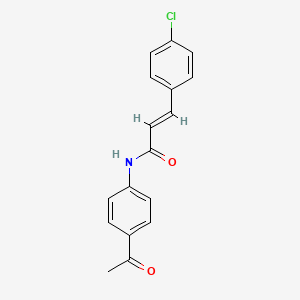 molecular formula C17H14ClNO2 B4655810 N-(4-acetylphenyl)-3-(4-chlorophenyl)acrylamide 