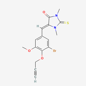 molecular formula C16H15BrN2O3S B4655827 5-[3-bromo-5-methoxy-4-(2-propyn-1-yloxy)benzylidene]-1,3-dimethyl-2-thioxo-4-imidazolidinone 