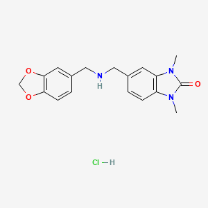 5-{[(1,3-benzodioxol-5-ylmethyl)amino]methyl}-1,3-dimethyl-1,3-dihydro-2H-benzimidazol-2-one hydrochloride