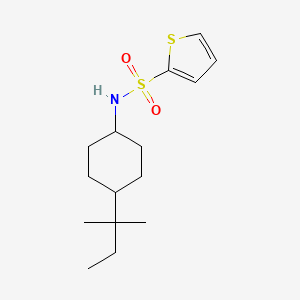 molecular formula C15H25NO2S2 B4655897 N-[4-(1,1-dimethylpropyl)cyclohexyl]-2-thiophenesulfonamide 