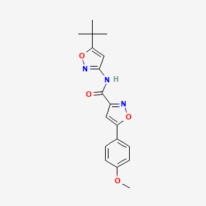 molecular formula C18H19N3O4 B4655903 N-(5-tert-butyl-3-isoxazolyl)-5-(4-methoxyphenyl)-3-isoxazolecarboxamide 