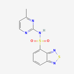 molecular formula C11H9N5O2S2 B4655908 N-(4-methyl-2-pyrimidinyl)-2,1,3-benzothiadiazole-4-sulfonamide 