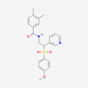 N-[2-[(4-methoxyphenyl)sulfonyl]-2-(3-pyridinyl)ethyl]-3,4-dimethylbenzamide