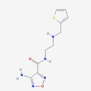 molecular formula C10H13N5O2S B4655919 4-amino-N-{2-[(2-thienylmethyl)amino]ethyl}-1,2,5-oxadiazole-3-carboxamide 
