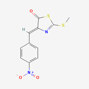 molecular formula C11H8N2O3S2 B4655935 2-(methylthio)-4-(4-nitrobenzylidene)-1,3-thiazol-5(4H)-one 