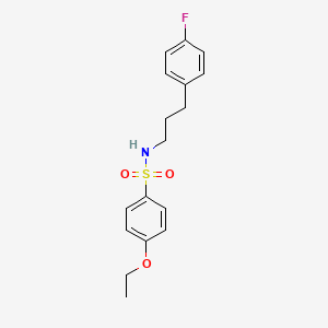 molecular formula C17H20FNO3S B4655966 4-ethoxy-N-[3-(4-fluorophenyl)propyl]benzenesulfonamide 