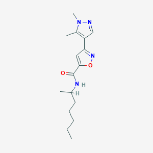 3-(1,5-dimethyl-1H-pyrazol-4-yl)-N-(1-methylhexyl)-5-isoxazolecarboxamide