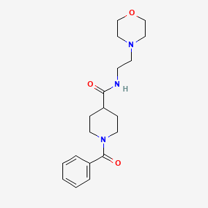 molecular formula C19H27N3O3 B4656044 1-benzoyl-N-[2-(4-morpholinyl)ethyl]-4-piperidinecarboxamide 