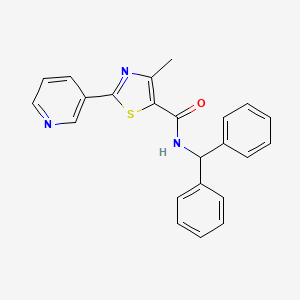 molecular formula C23H19N3OS B4656099 N-(diphenylmethyl)-4-methyl-2-(3-pyridinyl)-1,3-thiazole-5-carboxamide 
