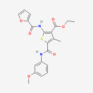 molecular formula C21H20N2O6S B4656130 ethyl 2-(2-furoylamino)-5-{[(3-methoxyphenyl)amino]carbonyl}-4-methyl-3-thiophenecarboxylate 