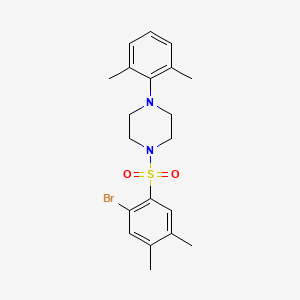molecular formula C20H25BrN2O2S B4656167 1-[(2-bromo-4,5-dimethylphenyl)sulfonyl]-4-(2,6-dimethylphenyl)piperazine 