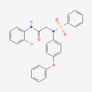 molecular formula C26H21ClN2O4S B4656171 N~1~-(2-chlorophenyl)-N~2~-(4-phenoxyphenyl)-N~2~-(phenylsulfonyl)glycinamide 