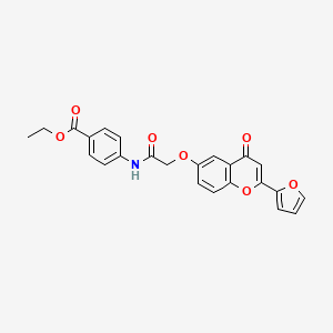 molecular formula C24H19NO7 B4656182 ethyl 4-[({[2-(2-furyl)-4-oxo-4H-chromen-6-yl]oxy}acetyl)amino]benzoate 