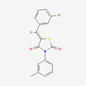 molecular formula C17H12BrNO2S B4656194 5-(3-bromobenzylidene)-3-(3-methylphenyl)-1,3-thiazolidine-2,4-dione 