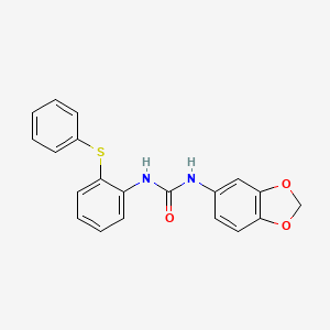 molecular formula C20H16N2O3S B4656200 N-1,3-benzodioxol-5-yl-N'-[2-(phenylthio)phenyl]urea 