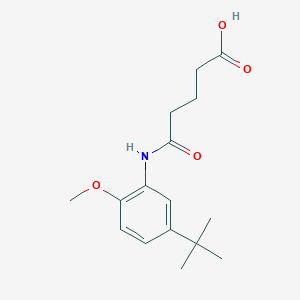 molecular formula C16H23NO4 B4656226 5-[(5-tert-butyl-2-methoxyphenyl)amino]-5-oxopentanoic acid 
