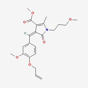 molecular formula C22H27NO6 B4656236 methyl 4-[4-(allyloxy)-3-methoxybenzylidene]-1-(3-methoxypropyl)-2-methyl-5-oxo-4,5-dihydro-1H-pyrrole-3-carboxylate 