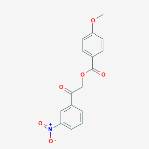 molecular formula C16H13NO6 B4656272 2-(3-nitrophenyl)-2-oxoethyl 4-methoxybenzoate 