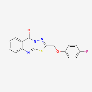 2-[(4-fluorophenoxy)methyl]-5H-[1,3,4]thiadiazolo[2,3-b]quinazolin-5-one