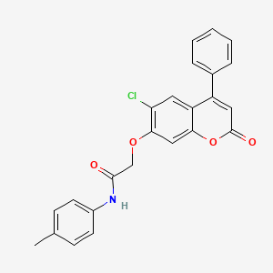 molecular formula C24H18ClNO4 B4656303 2-[(6-chloro-2-oxo-4-phenyl-2H-chromen-7-yl)oxy]-N-(4-methylphenyl)acetamide 