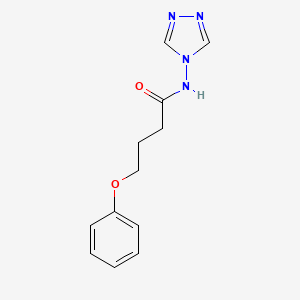 molecular formula C12H14N4O2 B4656313 4-phenoxy-N-4H-1,2,4-triazol-4-ylbutanamide 