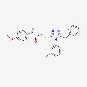 molecular formula C26H26N4O2S B4656320 2-{[5-benzyl-4-(3,4-dimethylphenyl)-4H-1,2,4-triazol-3-yl]thio}-N-(4-methoxyphenyl)acetamide 