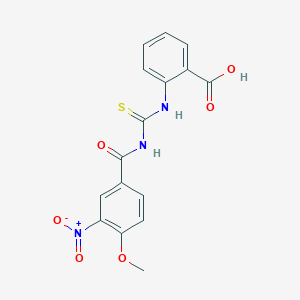 2-({[(4-methoxy-3-nitrobenzoyl)amino]carbonothioyl}amino)benzoic acid