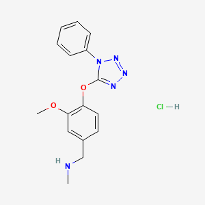 molecular formula C16H18ClN5O2 B4656337 {3-methoxy-4-[(1-phenyl-1H-tetrazol-5-yl)oxy]benzyl}methylamine hydrochloride 