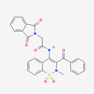 N-(3-benzoyl-2-methyl-1,1-dioxido-2H-1,2-benzothiazin-4-yl)-2-(1,3-dioxo-1,3-dihydro-2H-isoindol-2-yl)acetamide