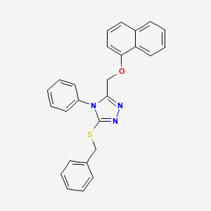 molecular formula C26H21N3OS B4656372 3-(benzylthio)-5-[(1-naphthyloxy)methyl]-4-phenyl-4H-1,2,4-triazole 