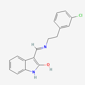 molecular formula C17H15ClN2O B4656403 3-({[2-(3-chlorophenyl)ethyl]amino}methylene)-1,3-dihydro-2H-indol-2-one 
