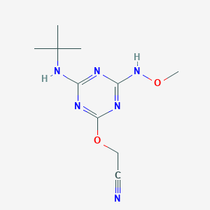 {[4-(tert-butylamino)-6-(methoxyamino)-1,3,5-triazin-2-yl]oxy}acetonitrile
